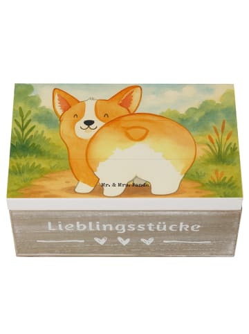 Mr. & Mrs. Panda Schatzkiste Corgi Po Design ohne Spruch in Weiß