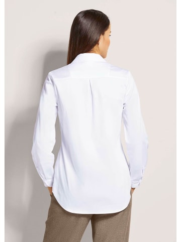 MADELEINE Stilvolle Langarmbluse mit Klappkragen in weiß