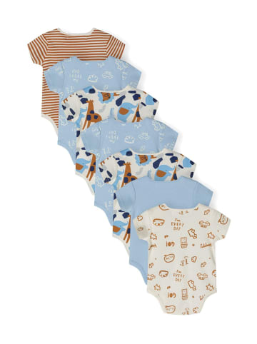 Minoti 7er. Set: Kurzarmbody 24babypack3 in hellblau