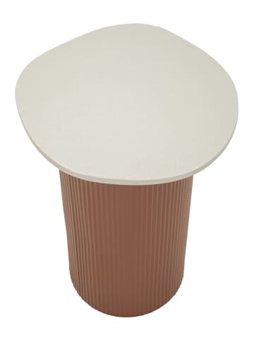 Mauro Ferretti Couchtisch aus Metall in Ziegel- und Marmoroptik, 35 x 37 x 53 cm