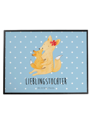 Mr. & Mrs. Panda schreibauflage Fuchs Mama mit Spruch in Blau Pastell