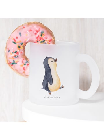 Mr. & Mrs. Panda Haferl Pinguin mHerzieren ohne Spruch in Transparent