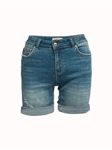 KOROSHI HOSE KURZE JEANS in blau