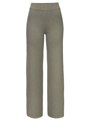 ELBSAND Strickhose in oliv meliert