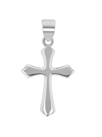 Adeliás Damen Anhänger Kreuz aus 925 Silber in silber