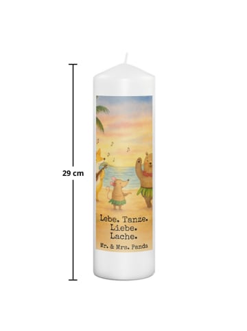 Mr. & Mrs. Panda Kerze Waldtiere Aloha Design mit Spruch in Weiß