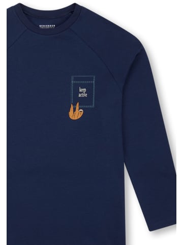 Schiesser Schlafanzug Nightwear in Dunkelblau