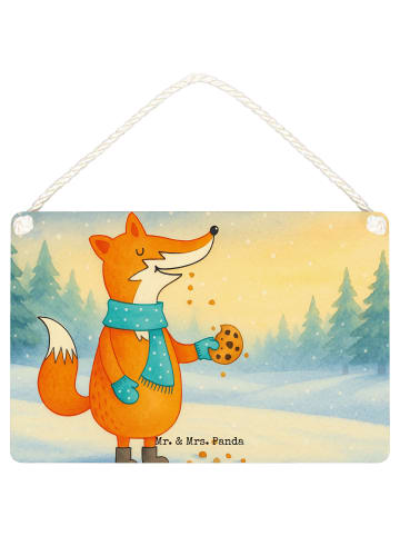 Mr. & Mrs. Panda Schild Fuchs Keks Design ohne Spruch in Weiß
