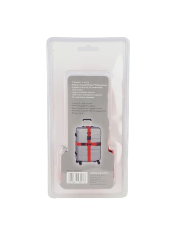 Worldpack Koffergurt mit Kreuzsystem 190 cm feuerrot
