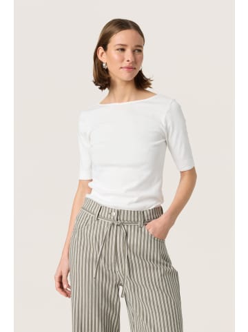 Soaked in Luxury T-shirt SLCosetta Slim fit in Broken White