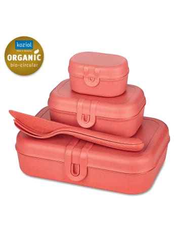 koziol PASCAL READY * - Lunchbox-Set + Besteck-Set in nature coral