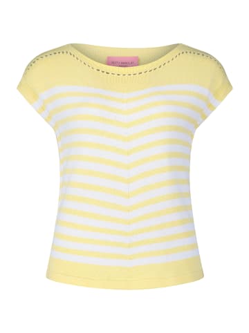 Betty Barclay Strick-Top mit Ringel in Patch Yellow/White