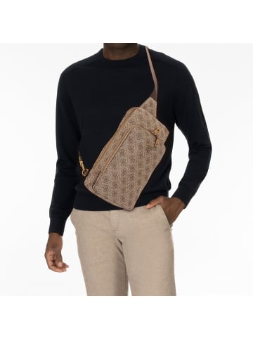 Guess Milano Umhängetasche 33 cm in beige-brown-blue