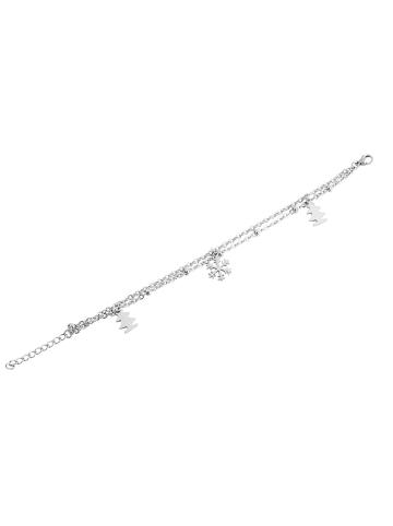 Adeliás Damen Armband aus Edelstahl 17 cm in silber