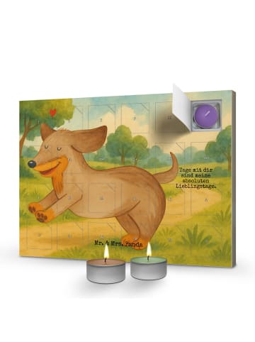 Mr. & Mrs. Panda adventskalender duftkerzen Hund Dackel Design m... in Weiß
