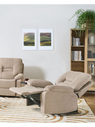 Beliani Sessel BERGEN in Beige - (W) 85 x (H) 101 x (L) 74 cm