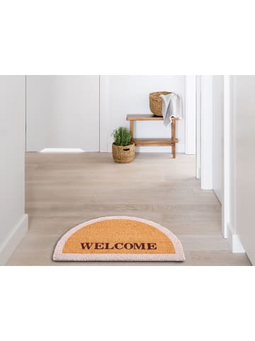 Beliani Fußmatte BUHI in /Beige/Schwarz - (W) 45 x (L) 75 cm