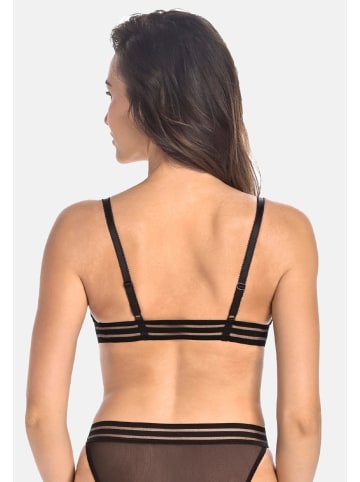 Teyli Netz-Bralette für Frauen mit dekorativen Trägern Bralette Bra in schwarz