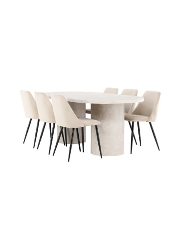 ebuy24 Essgruppe Narvik (7-teilig) Beige 100 x 200 cm