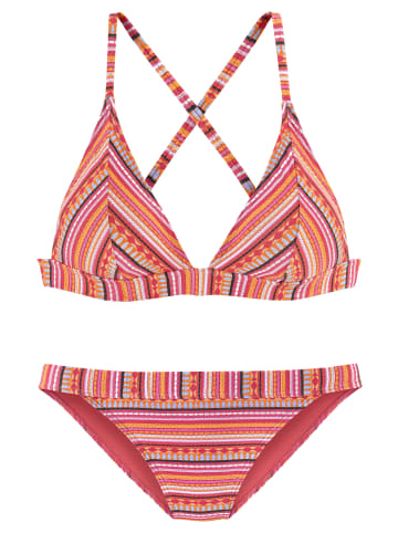 LASCANA Triangel-Bikini in orange gestreift