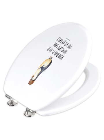 Mr. & Mrs. Panda Holz Toilettendeckel Wenn Papa es nicht reparie... in Weiß