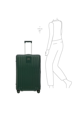 BRIC`s Positano 4 Rollen Trolley 78 cm mit Dehnfalte smaragdgruen