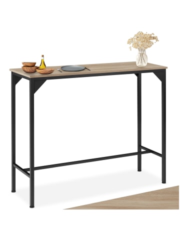 tectake Bartisch Kerry 120 x 40 x 100,5 cm, Industrial Holz hell, Eiche Sonoma