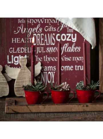 IB Laursen DÜNNE Kerze Dunkelrot Ø 1,3 cm Länge 20 cm 5er Set