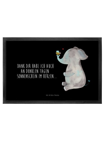Mr. & Mrs. Panda fußmatte Elefant Biene mit Spruch in Schwarz