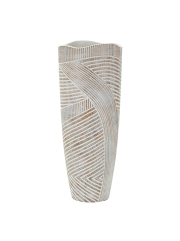 Mauro Ferretti Weiße Harzvase, ø 18 x 45 cm