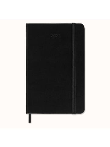 Moleskine 12 Monate Wochen Notizkalender 2024, Fester Einband in Schwarz