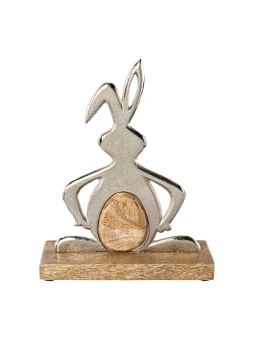 Creativ home Deko-Osterhase in silber