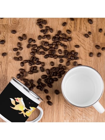 Mr. & Mrs. Panda Kaffeetasse 35. Hochzeitstag Leinwandhochzeit m... in Schwarz