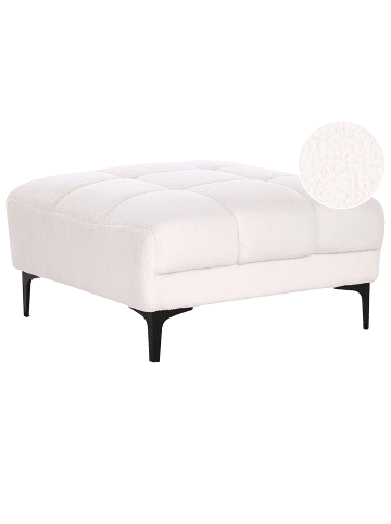 Beliani Ottomane ALNES in Weiß/Schwarz - (W) 88 x (H) 41 x (L) 80 cm