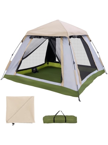 COSTWAY Pop-up Zelt für 2-4 Personen in Grau