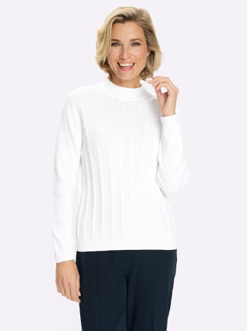 Sieh an! Stehkragenpullover in ecru