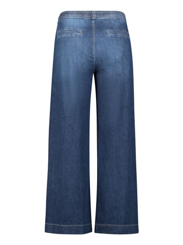 CARTOON Casual-Hose mit weitem Bein in Dark Blue Denim
