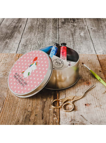 Mr. & Mrs. Panda Keksdose Einhorn Luftballon mit Spruch in Rot Pastell