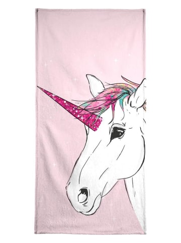 Juniqe Handtuch "Einhorn" in Bunt & Rosa