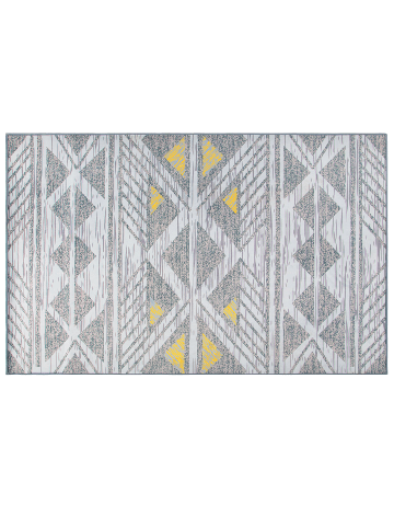 Beliani Kurzflor KARGI in Grau/Gelb - (W) 160 x (H) 1 x (L) 230 cm