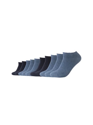 camano Sneakersocken Unisex für Damen und Herren Atmungsaktiv  Vorteilspack bequem elastisch hoher Baumwollanteil weicher Bund 10er Pack classics in denim melange