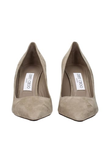 Jimmy Choo Grau Leder Hoch Absatz Pumps