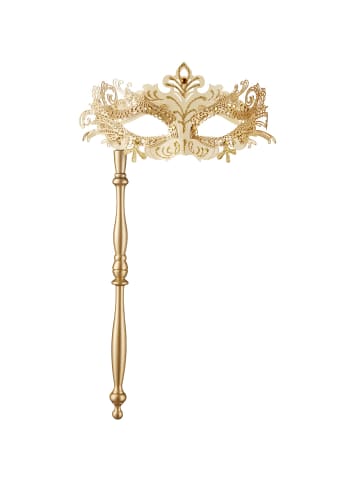 tectake Faschingskleidung, auch Maskeradenverkleidung, in gold, Ca. 30 cm