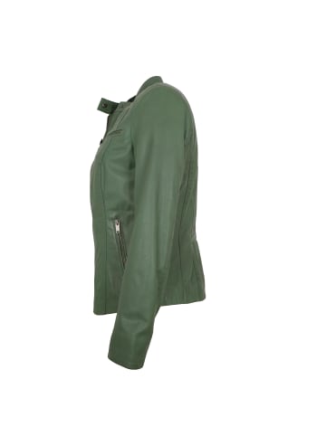 JILANI Lederjacke Lammnappa in Salbeigrün