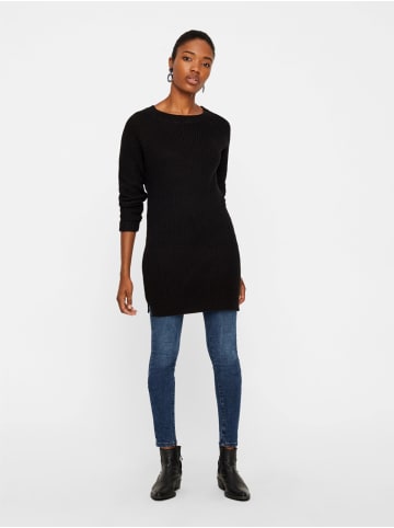 Noisy may Langarm Strick Kleid NMSIESTA Legeres Midi Dress Shirt Kleid in Schwarz