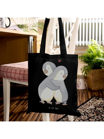 Mr. & Mrs. Panda Shopper Pinguine Kuscheln ohne Spruch in Schwarz
