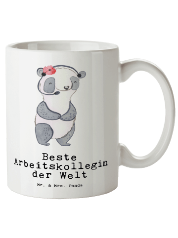 Mr. & Mrs. Panda Große Kaffeetasse Panda Beste Arbeitskollegin d... in Weiß