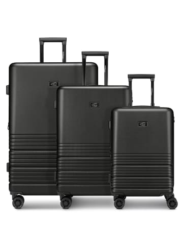 Camel Active Hanoi 4 Rollen Kofferset 3-teilig mit Dehnfalte in black