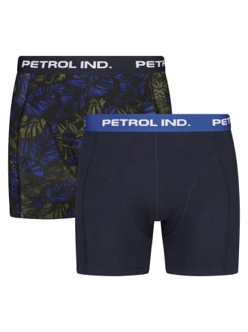 Petrol Industries 2er-Pack Boxershorts Palmside in Blau