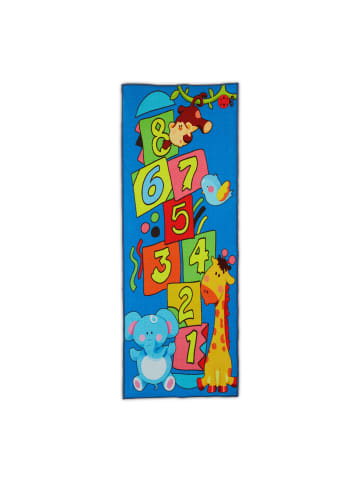 relaxdays Kinderteppich "Hüpfkästchen" in Bunt - (B)179 x (T)67 cm